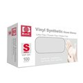Zoro Select Disposable Gloves, Vinyl Synthetic, 4 mil, Latex-Free, Powder-Free, Clear, S, 10 boxes of 100 VinylSB